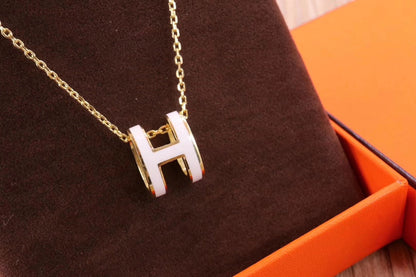 Mystic HM CLIC YELLOW ENAMEL GOLD NECKLACE