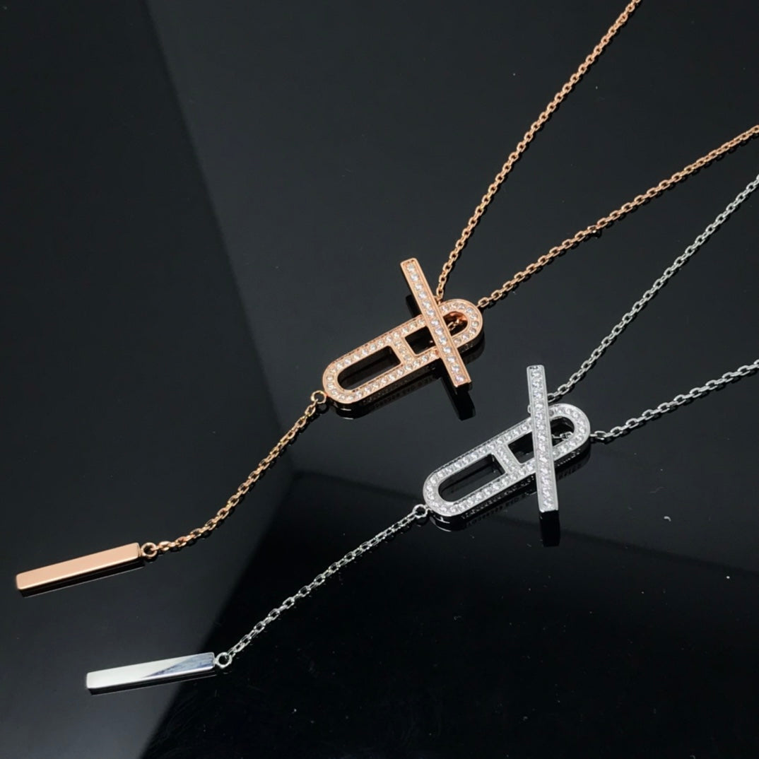 Mystic HM NECKLACE PLATINUM ROSE GOLD DIAMOND