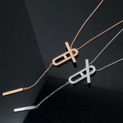 Mystic HM NECKLACE PLATINUM ROSE GOLD DIAMOND