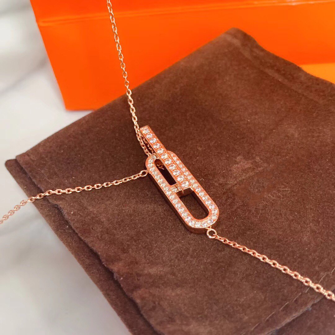 Mystic HM NECKLACE PLATINUM ROSE GOLD DIAMOND