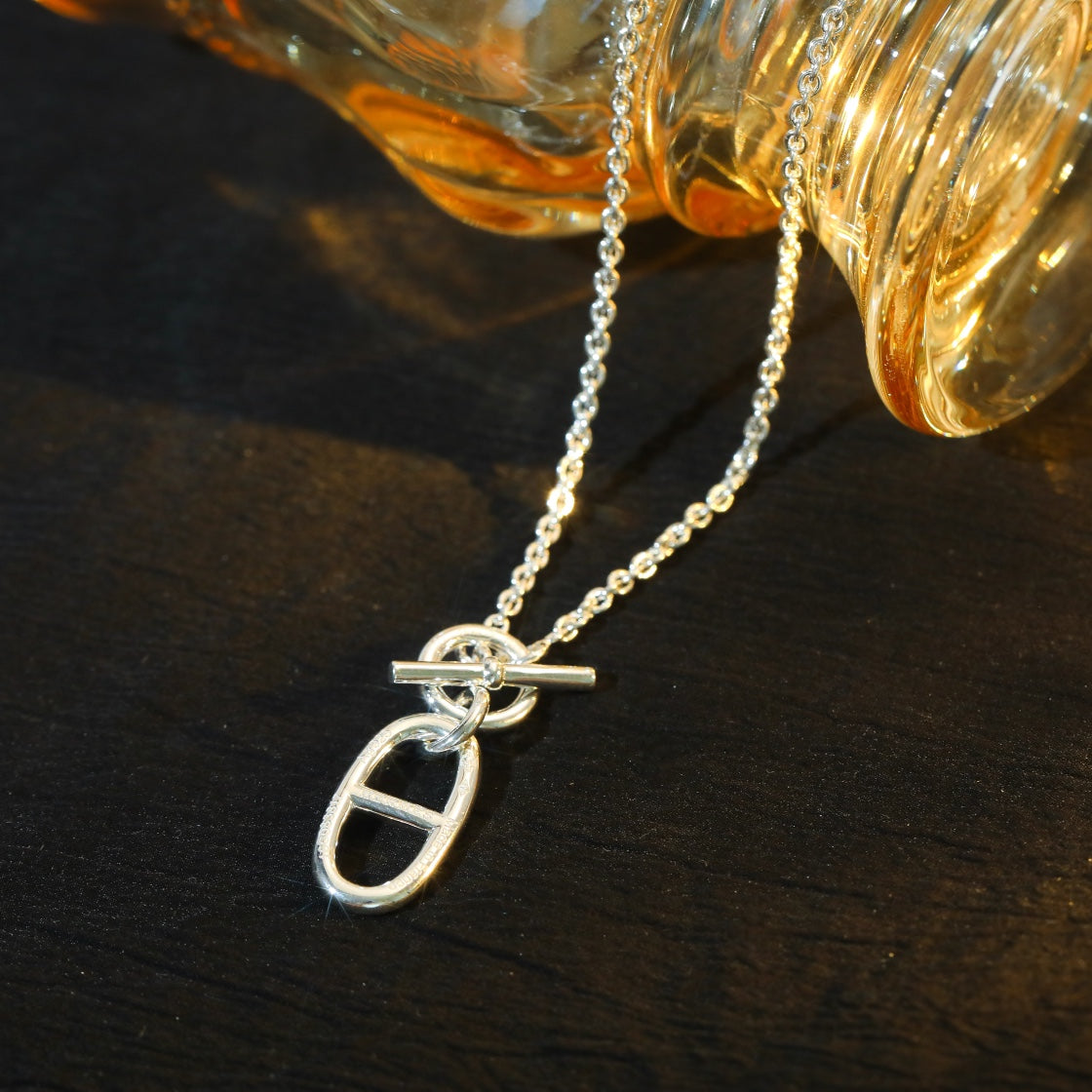 Mystic HM CHAINE D'ANCRE PENDANT NECKLACE STERLING SILVER