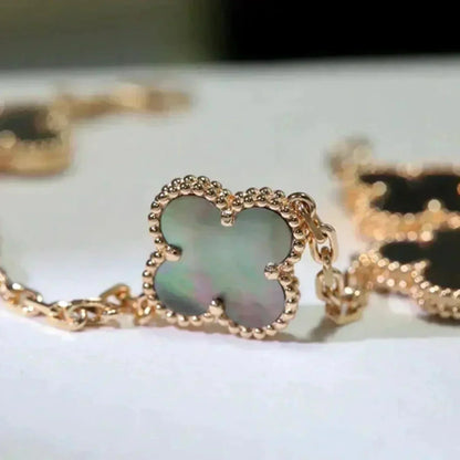 [Mystic ]New CLOVER 5 MOTIF GRAY MOP BRACELET COLLECTION