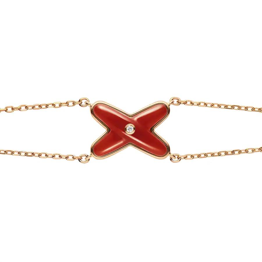 Mystic JEUX BRACELET CARNELIAN PINK GOLD 1 DIAMOND