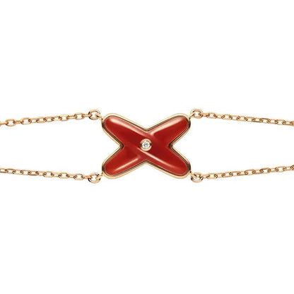 Mystic JEUX BRACELET CARNELIAN PINK GOLD 1 DIAMOND