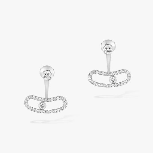 [Mystic]MOVE UNO SILVER DIAMOND EARRINGS