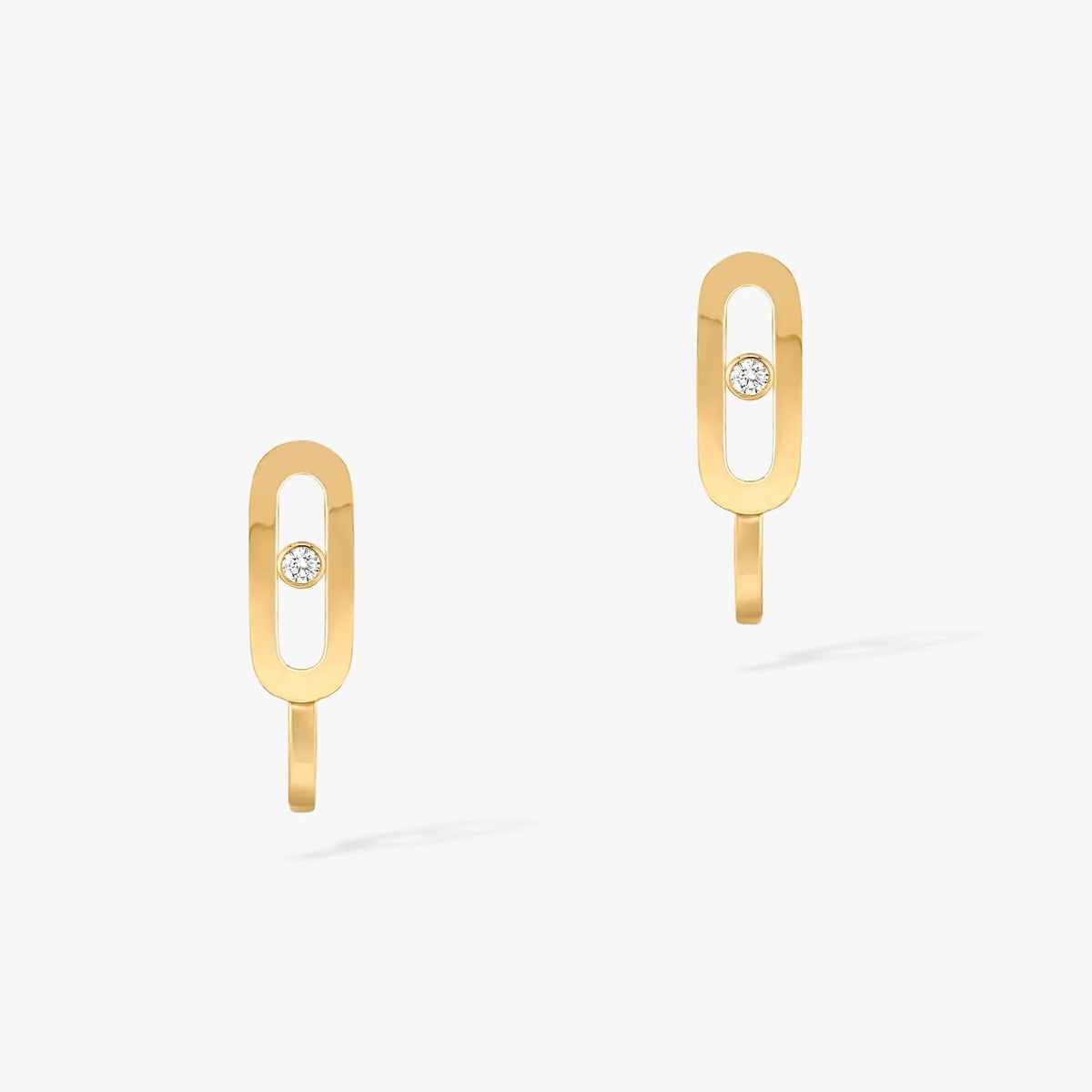 [Mystic]CREOLES MOVE UNO MINI 1 DIAMOND EARRINGS