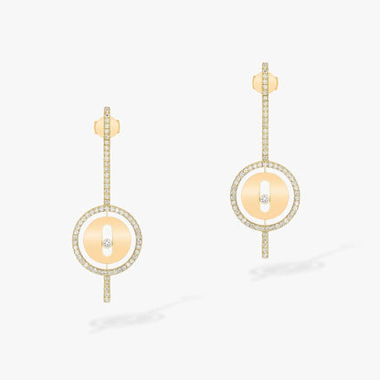 [Mystic]LUCKY MOVE ARROW PINK GOLD DIAMOND EARRINGS
