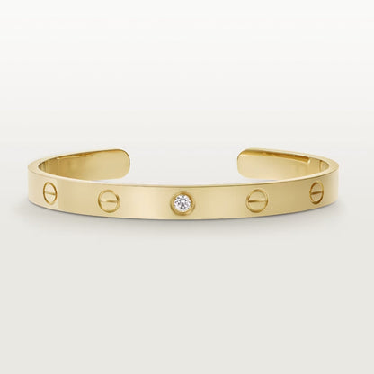 Mystic LOVE BRACELET 6.1MM 1 DIAMOND OPEN CUFF