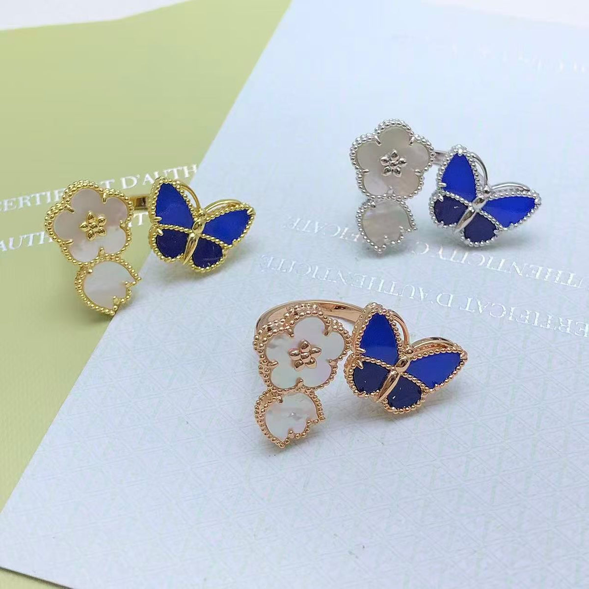 [Mystic ] 2026 NEW MODEL SPRING LUCKY 3 MOTIF GOLD RING