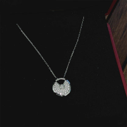 Mystic AMULETTE SILVER FULL DIAMOND NECKLACE