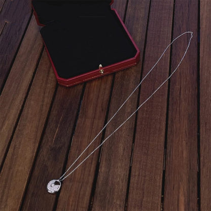 Mystic AMULETTE SILVER FULL DIAMOND NECKLACE