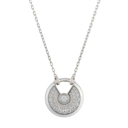 Mystic AMULETTE SILVER FULL DIAMOND NECKLACE