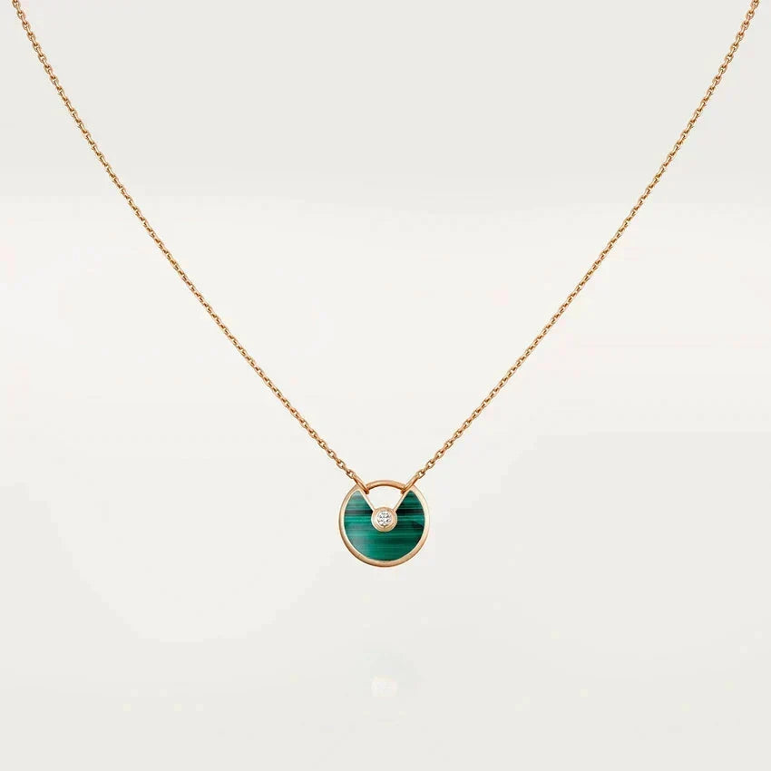 Mystic AMULETTE ROSE GOLD MALACHITE NECKLACE