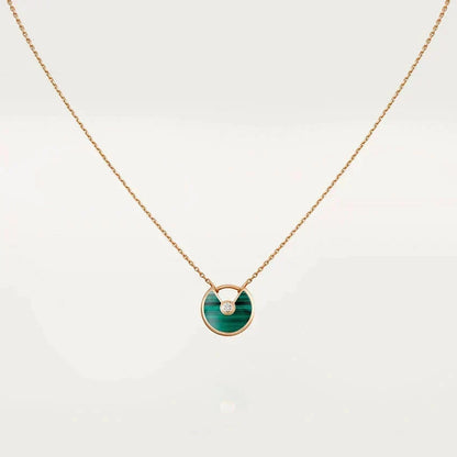 Mystic AMULETTE ROSE GOLD MALACHITE NECKLACE