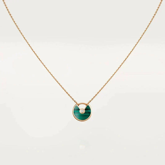 Mystic AMULETTE ROSE GOLD MALACHITE NECKLACE
