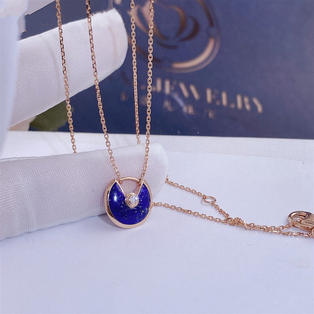 Mystic AMULETTE ROSE GOLD AGATE NECKLACE
