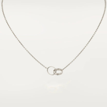Mystic LOVE NECKLACE PINK GOLD AND SILVER