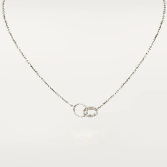 Mystic LOVE NECKLACE PINK GOLD AND SILVER