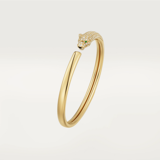 Mystic PANTHERE GOLD DIAMOND OPEN BRACELET