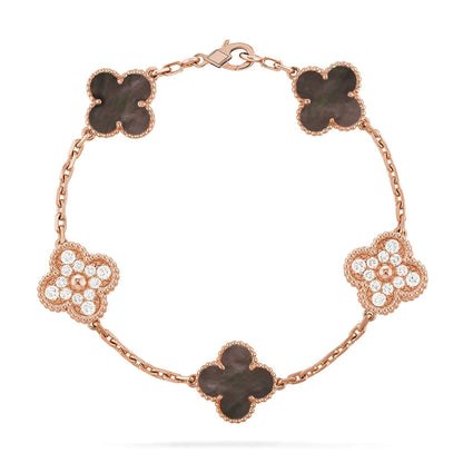 [Mystic ]New CLOVER 5 MOTIF GRAY MOP BRACELET COLLECTION