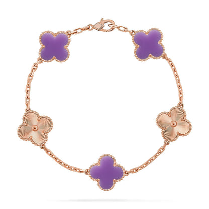 [Mystic ]New CLOVER 5 MOTIF LIGHT PURPLE BRACELET COLLECTION
