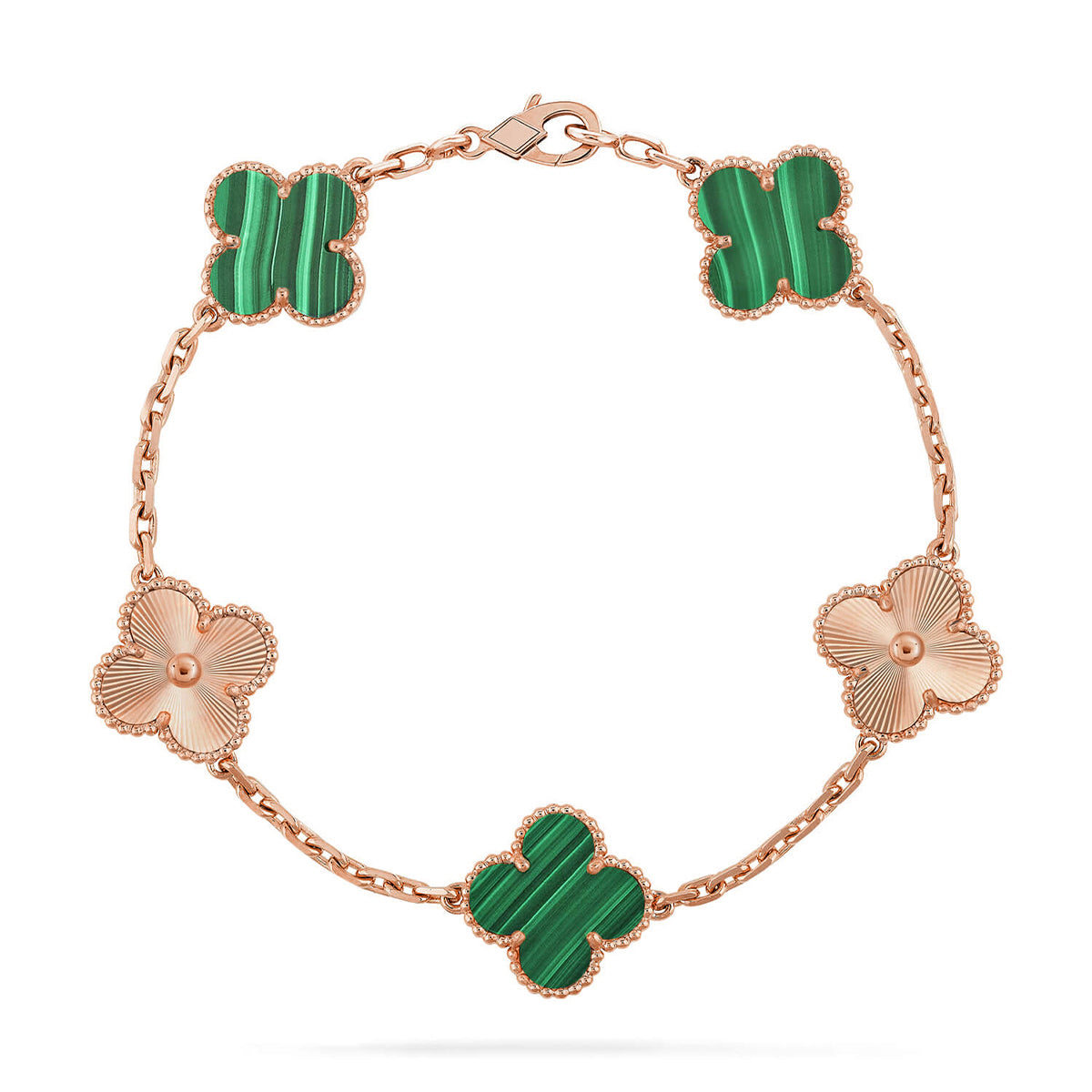 [Mystic ]New  CLOVER 5 MOTIF MALACHITE BRACELET COLLECTION