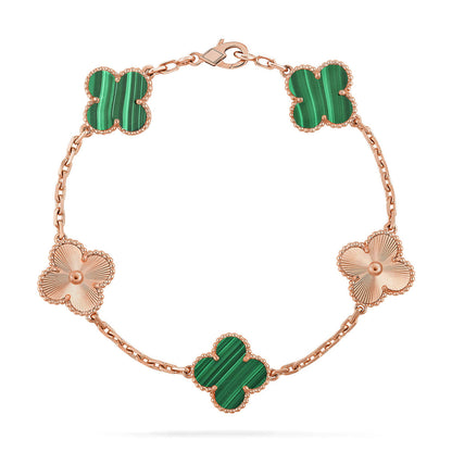 [Mystic ]New  CLOVER 5 MOTIF MALACHITE BRACELET COLLECTION