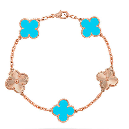 [Mystic ]New  CLOVER 5 MOTIF TURQUOISE BRACELET COLLECTION