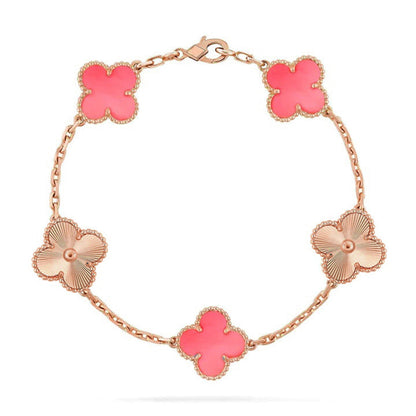 [Mystic ]New  CLOVER 5 MOTIFS  PINK MOP BRACELET COLLECTION