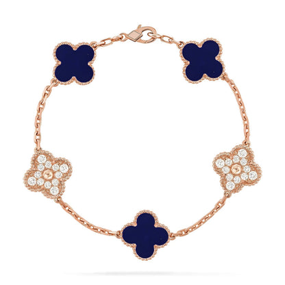 [Mystic ]New CLOVER 5 MOTIF LAPIS LAZULI BRACELET COLLECTION