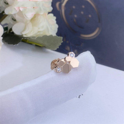 Mystic BEE LOVE PINK GOLD DIAMOND EARRINGS