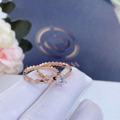 Mystic BEE LOVE RING PINK GOLD 1 DIAMOND