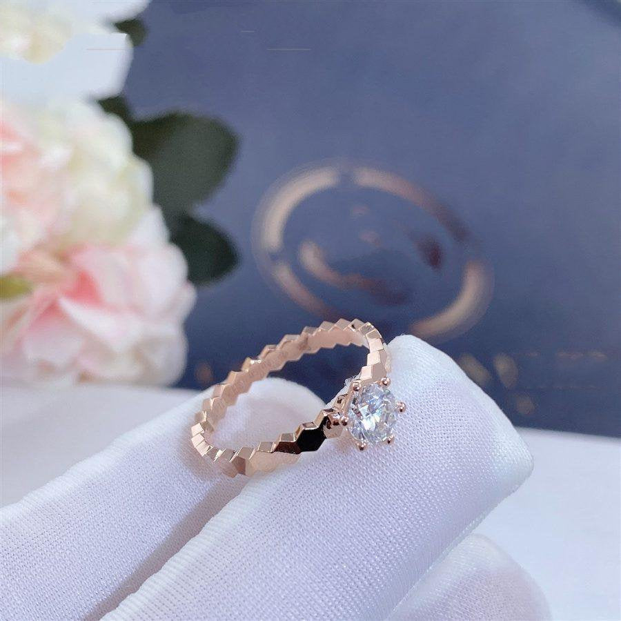 Mystic BEE LOVE RING PINK GOLD 1 DIAMOND