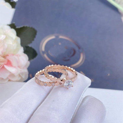 Mystic BEE LOVE RING PINK GOLD 1 DIAMOND