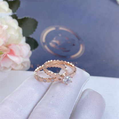 Mystic BEE LOVE RING PINK GOLD DIAMOND