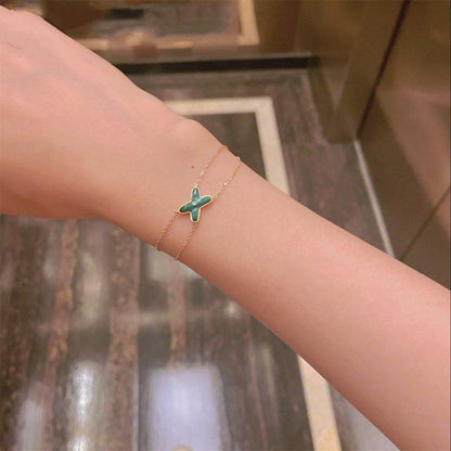 Mystic JEUX BRACELET MALACHITE PINK GOLD 1 DIAMOND
