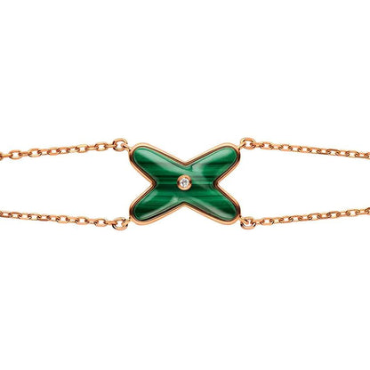 Mystic JEUX BRACELET MALACHITE PINK GOLD 1 DIAMOND
