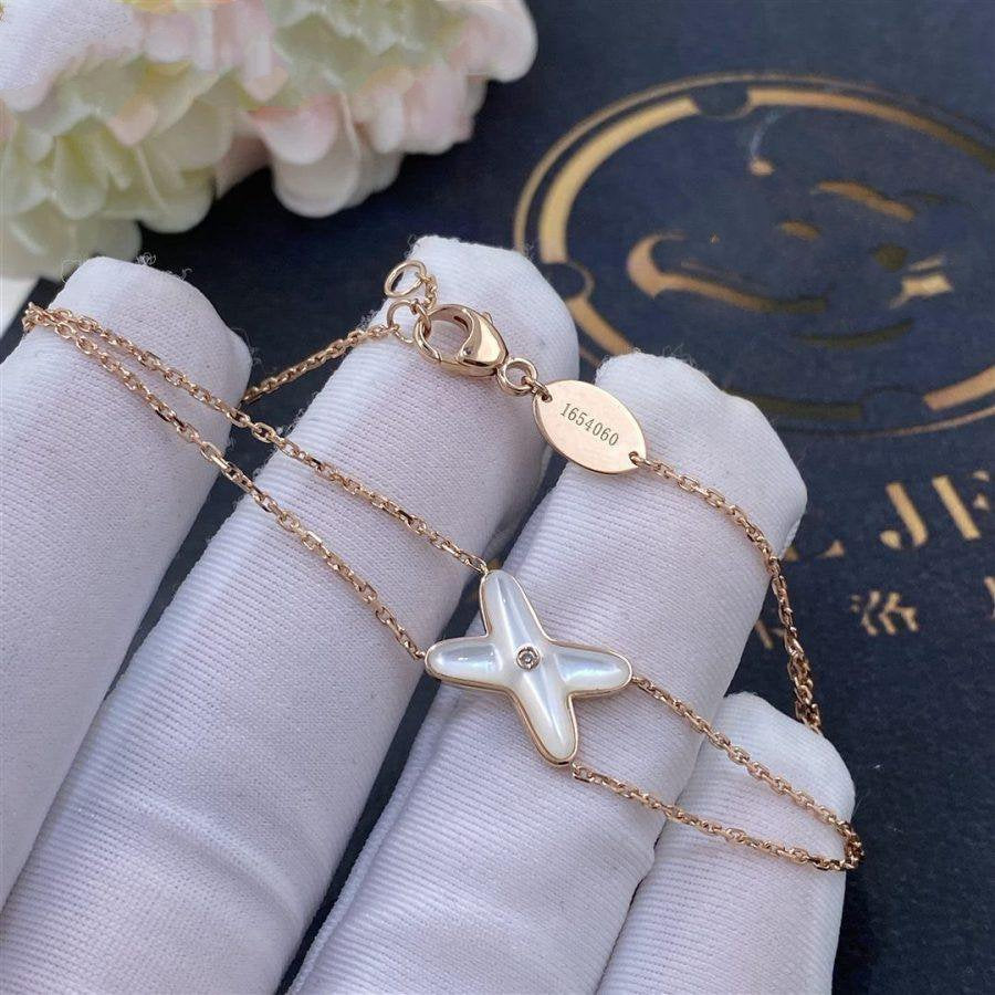 Mystic JEUX BRACELET WHITE MOP PINK GOLD 1 DIAMOND