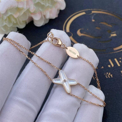 Mystic JEUX BRACELET WHITE MOP PINK GOLD 1 DIAMOND