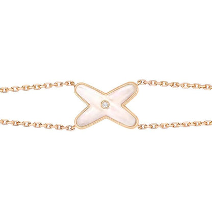 Mystic JEUX BRACELET WHITE MOP PINK GOLD 1 DIAMOND