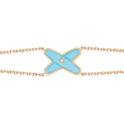 Mystic JEUX BRACELET TURQUOISE PINK GOLD 1 DIAMOND