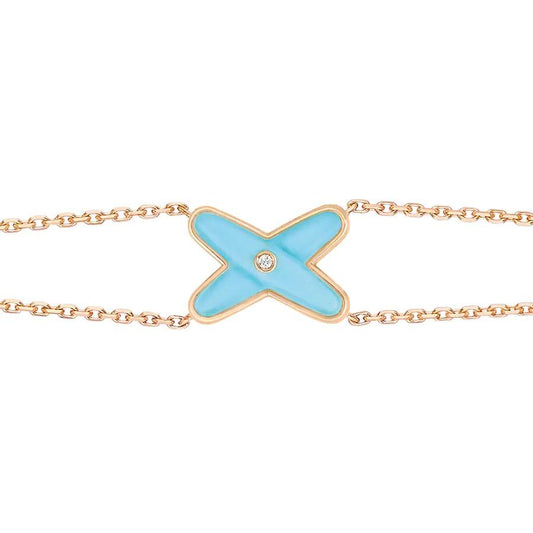 Mystic JEUX BRACELET TURQUOISE PINK GOLD 1 DIAMOND