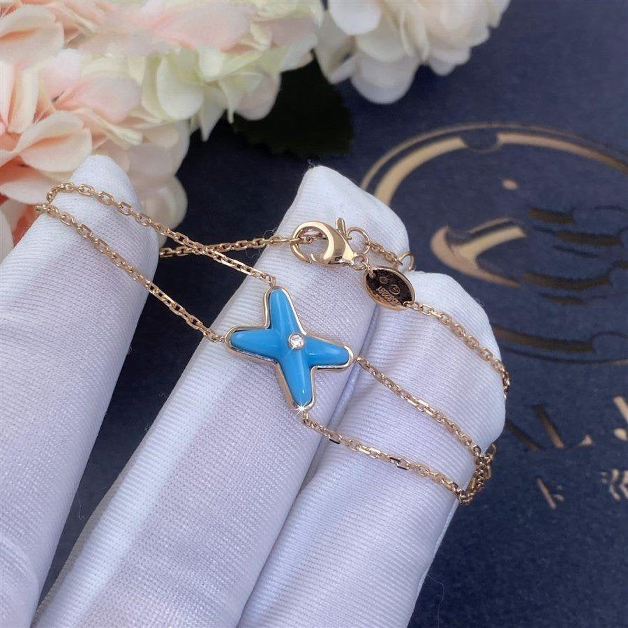 Mystic JEUX BRACELET TURQUOISE PINK GOLD 1 DIAMOND