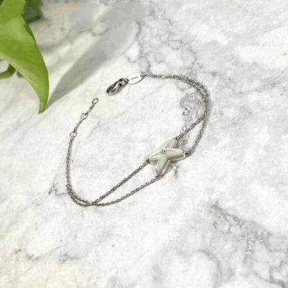 Mystic JEUX BRACELET WHITE MOP SILVER 1 DIAMOND