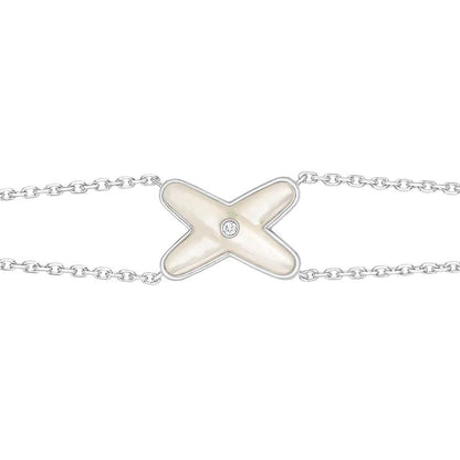 Mystic JEUX BRACELET WHITE MOP SILVER 1 DIAMOND