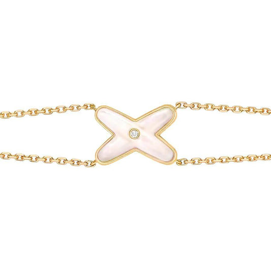 Mystic JEUX BRACELET WHITE MOP GOLD 1 DIAMOND