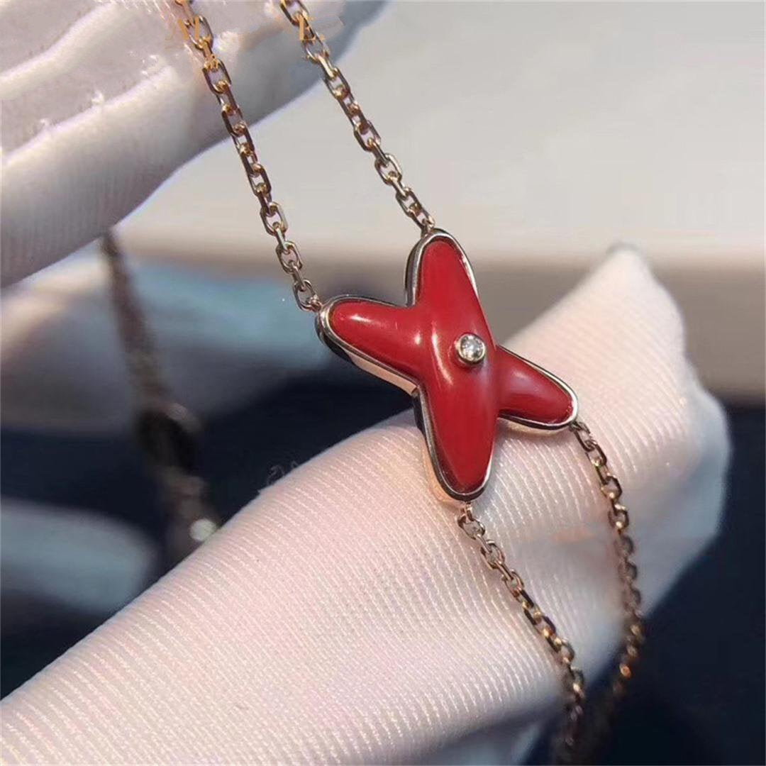 Mystic JEUX BRACELET CARNELIAN PINK GOLD 1 DIAMOND