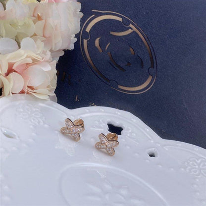 Mystic JEUX DE PINK GOLD DIAMOND EARRINGS