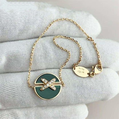 Mystic JEUX DE BRACELET MALACHITE PINK GOLD DIAMONDS