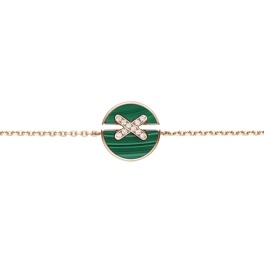 Mystic JEUX DE BRACELET MALACHITE PINK GOLD DIAMONDS